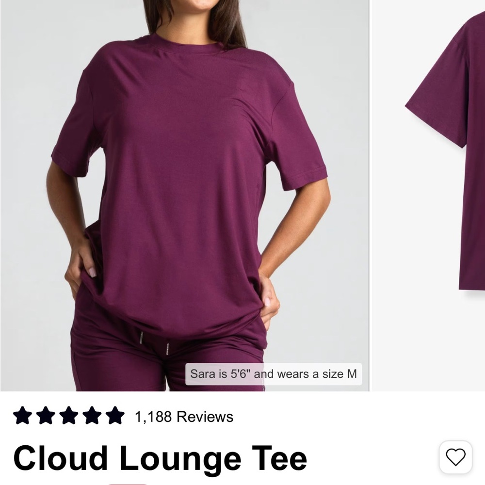 Comfrt Tee and Short Set in plum (medium)